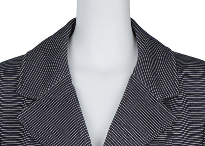 CHANEL Jacket Long Sleeve Coco Button Border Wool Silk Black Gold-Tone Hardware Pre-Owned - Vintage La Charme