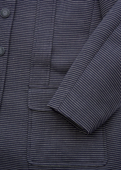 CHANEL Jacket Long Sleeve Coco Button Border Wool Silk Black Gold-Tone Hardware Pre-Owned - Vintage La Charme