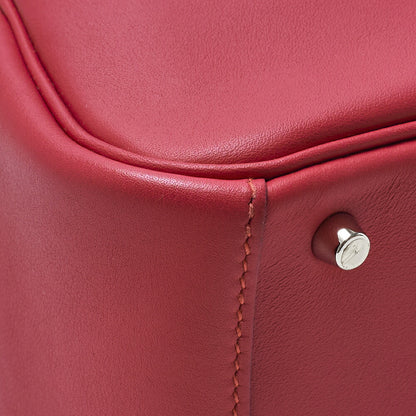 HERMES Mini Lindy 18 2WAY Shoulder Bag Swift Crocodile Rose Shocking Silver-Tone Hardware Pre-Owned - Vintage La Charme