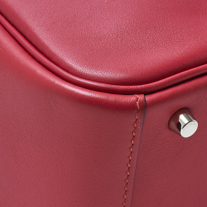 HERMES Mini Lindy 18 2WAY Shoulder Bag Swift Crocodile Rose Shocking Silver-Tone Hardware Pre-Owned - Vintage La Charme