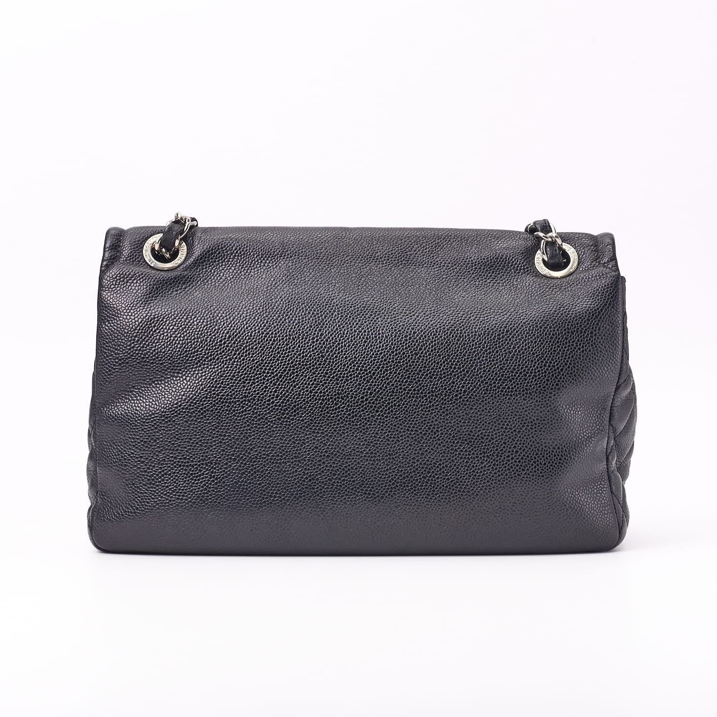 CHANEL Tote Bag Matelasse Coco Mark Chain Shoulder Soft Caviar Skin Black Silver-Tone Hardware Pre-Owned - Vintage La Charme