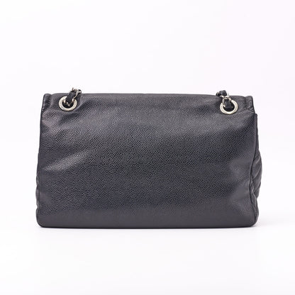 CHANEL Tote Bag Matelasse Coco Mark Chain Shoulder Soft Caviar Skin Black Silver-Tone Hardware Pre-Owned - Vintage La Charme