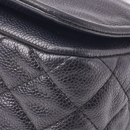 CHANEL Tote Bag Matelasse Coco Mark Chain Shoulder Soft Caviar Skin Black Silver-Tone Hardware Pre-Owned - Vintage La Charme