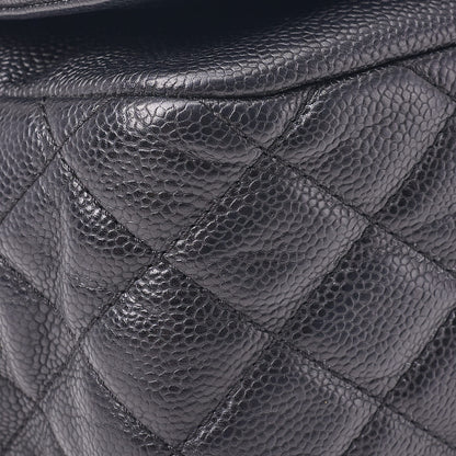 CHANEL Tote Bag Matelasse Coco Mark Chain Shoulder Soft Caviar Skin Black Silver-Tone Hardware Pre-Owned - Vintage La Charme