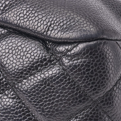 CHANEL Tote Bag Matelasse Coco Mark Chain Shoulder Soft Caviar Skin Black Silver-Tone Hardware Pre-Owned - Vintage La Charme