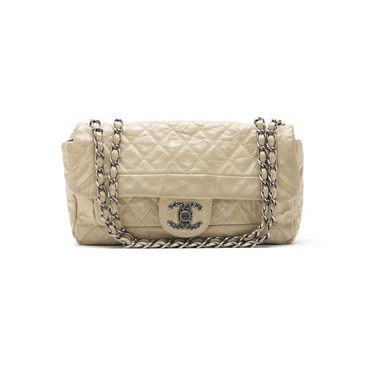 CHANEL Mini Shoulder Bag, Matelasse, Chain Shoulder, Vintage Calf, Black, Silver-Tone Hardware, Pre-Owned - Vintage La Charme