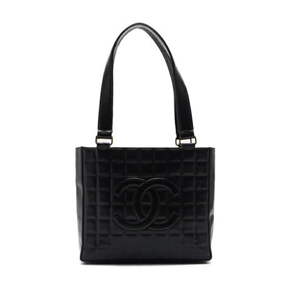 CHANEL Tote Bag, Coco Mark Chocolate Bar, Enamel, Black, Gold-Tone Hardware, Pre-Owned - Vintage La Charme
