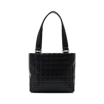 CHANEL Tote Bag, Coco Mark Chocolate Bar, Enamel, Black, Gold-Tone Hardware, Pre-Owned - Vintage La Charme