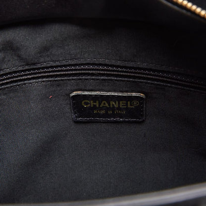 CHANEL Tote Bag, Coco Mark Chocolate Bar, Enamel, Black, Gold-Tone Hardware, Pre-Owned - Vintage La Charme