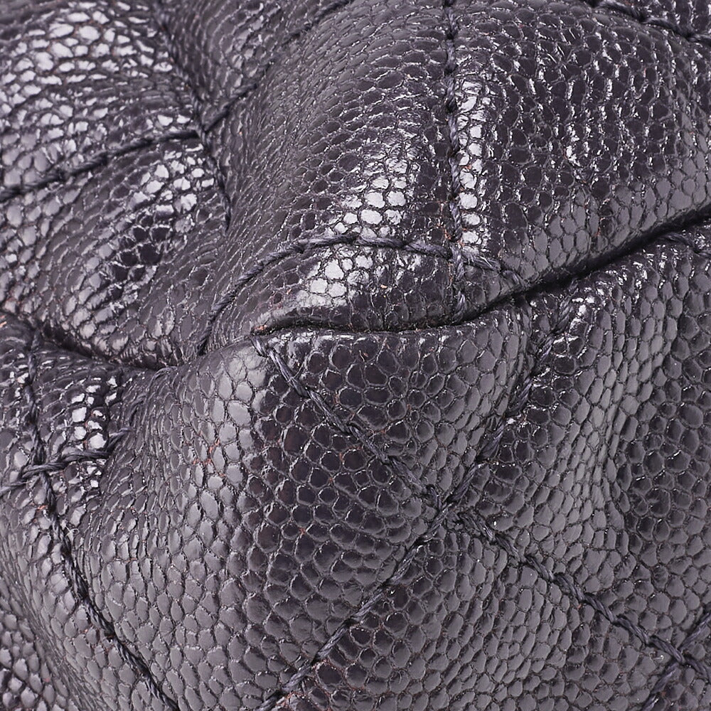 CHANEL Shoulder Bag, Matelasse, Chain Shoulder, Caviar Skin, Purple, Silver-Tone Hardware, Pre-Owned - Vintage La Charme