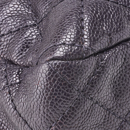 CHANEL Shoulder Bag, Matelasse, Chain Shoulder, Caviar Skin, Purple, Silver-Tone Hardware, Pre-Owned - Vintage La Charme