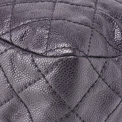 CHANEL Shoulder Bag, Matelasse, Chain Shoulder, Caviar Skin, Purple, Silver-Tone Hardware, Pre-Owned - Vintage La Charme