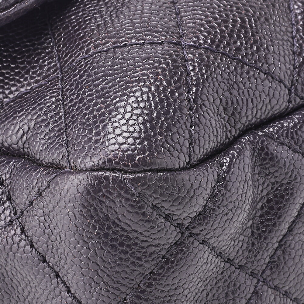 CHANEL Shoulder Bag, Matelasse, Chain Shoulder, Caviar Skin, Purple, Silver-Tone Hardware, Pre-Owned - Vintage La Charme