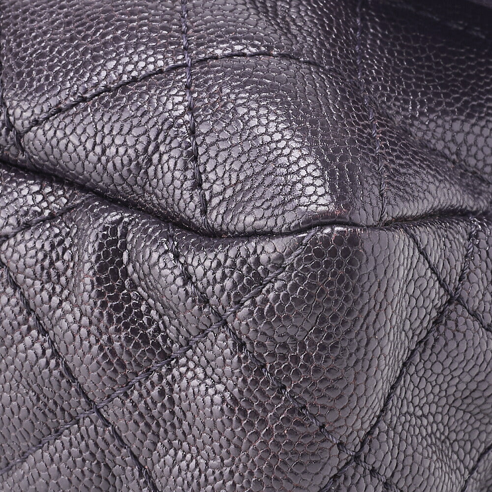 CHANEL Shoulder Bag, Matelasse, Chain Shoulder, Caviar Skin, Purple, Silver-Tone Hardware, Pre-Owned - Vintage La Charme