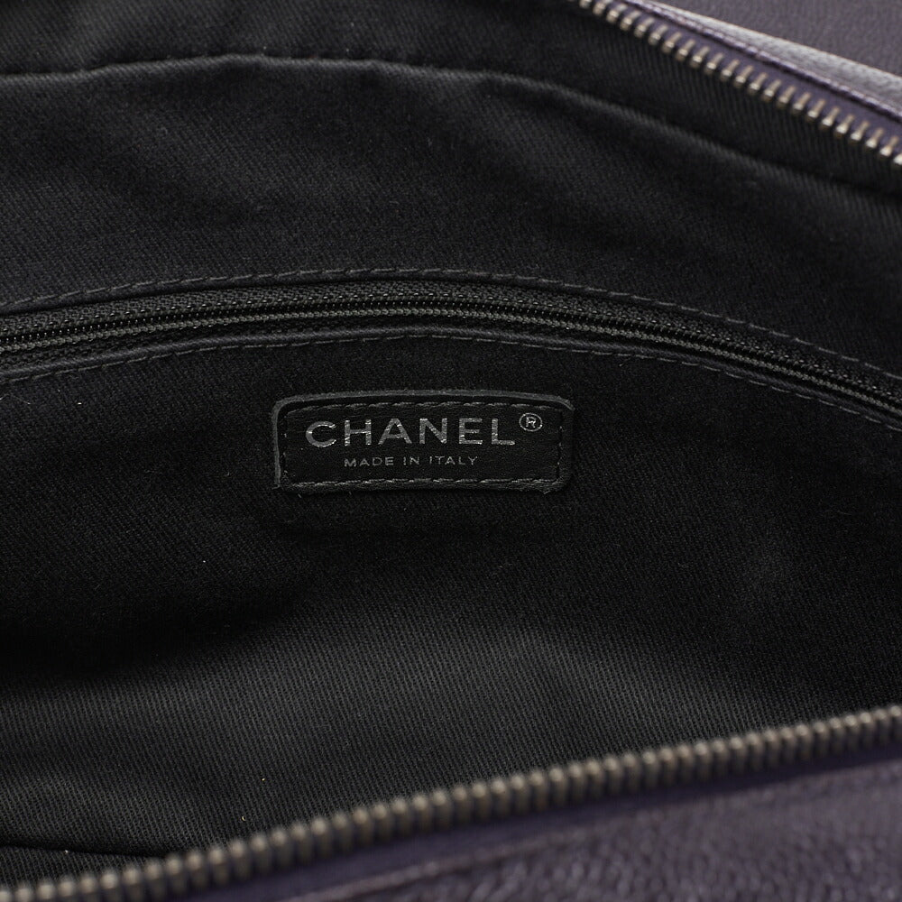 CHANEL Shoulder Bag, Matelasse, Chain Shoulder, Caviar Skin, Purple, Silver-Tone Hardware, Pre-Owned - Vintage La Charme
