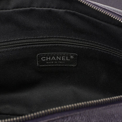 CHANEL Shoulder Bag, Matelasse, Chain Shoulder, Caviar Skin, Purple, Silver-Tone Hardware, Pre-Owned - Vintage La Charme