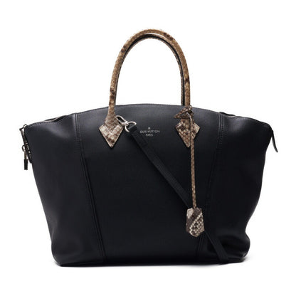 Louis Vuitton Handbag 2WAY Python Noir Silver-Tone Hardware Pre-Owned - Vintage La Charme