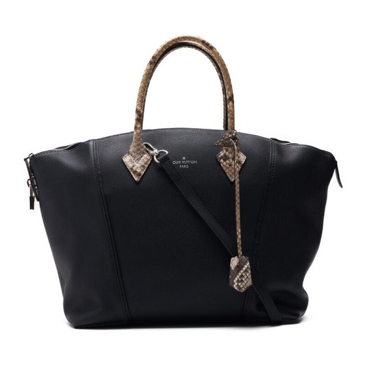 Louis Vuitton Handbag 2WAY Python Noir Silver-Tone Hardware Pre-Owned - Vintage La Charme