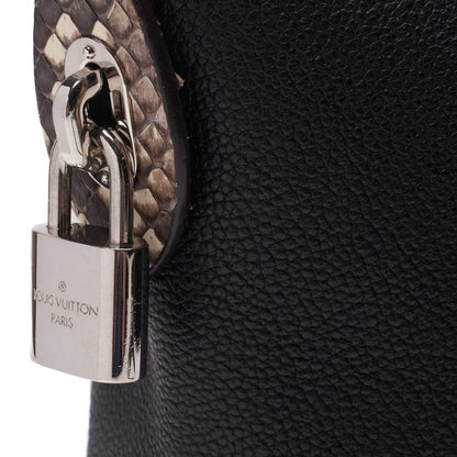 Louis Vuitton Handbag 2WAY Python Noir Silver-Tone Hardware Pre-Owned - Vintage La Charme