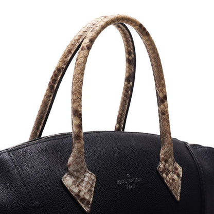Louis Vuitton Handbag 2WAY Python Noir Silver-Tone Hardware Pre-Owned - Vintage La Charme