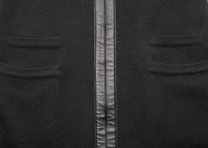 CHANEL Outerwear Jacket, Coco Mark, Leather, Black, Silver-Tone Hardware, Pre-Owned - Vintage La Charme