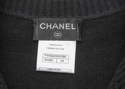 CHANEL Outerwear Jacket, Coco Mark, Leather, Black, Silver-Tone Hardware, Pre-Owned - Vintage La Charme