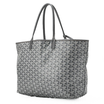 Goyard Saint Louis PM Tote Bag Coated Canvas Gray Silver-Tone Hardware Pre-Owned - Vintage La Charme
