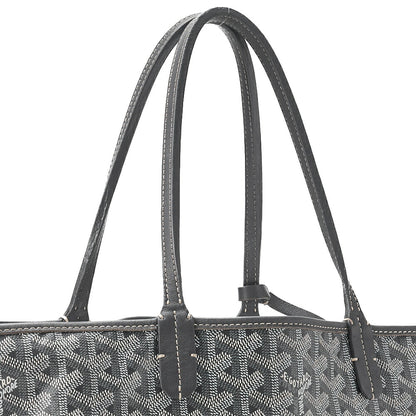 Goyard Saint Louis PM Tote Bag Coated Canvas Gray Silver-Tone Hardware Pre-Owned - Vintage La Charme
