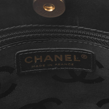 CHANEL Tote Bag Coco Mark Wild Stitch Calfskin Black Gold-Tone Hardware Pre-Owned - Vintage La Charme
