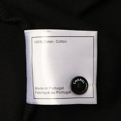 CHANEL Polo Shirt, Coco Mark Logo Button, Cut-and-Sew, Cotton, Black, Gold-Tone Hardware, Pre-Owned - Vintage La Charme