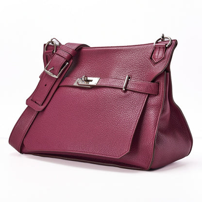 HERMES Gypsiere 34 Shoulder Bag, Tryon Clemence, Tosca, Silver-Tone Hardware, Pre-Owned - Vintage La Charme