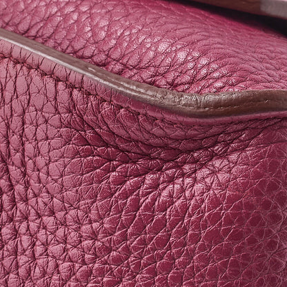 HERMES Gypsiere 34 Shoulder Bag, Tryon Clemence, Tosca, Silver-Tone Hardware, Pre-Owned - Vintage La Charme