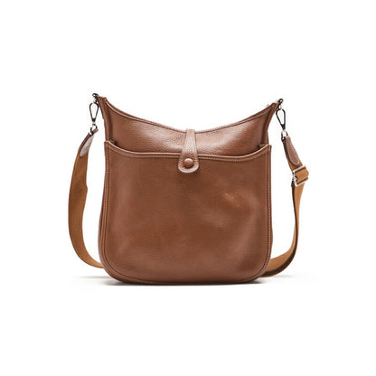 HERMES Shoulder Bag Tryon Clemence Evelyn PM, Leather, Gold, Silver-Tone Hardware, Pre-Owned - Vintage La Charme