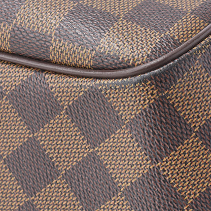 Louis Vuitton Handbag Damier Belem MM PVC Leather Brown Gold-Tone Hardware Pre-Owned - Vintage La Charme