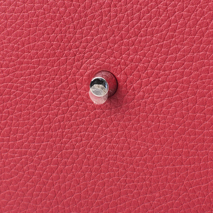 HERMES Picotan Rock GM Handbag Taurillon Clemence Rouge Casaque Silver-Tone Hardware Pre-Owned - Vintage La Charme