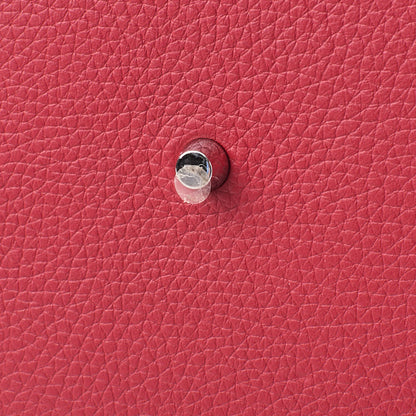 HERMES Picotan Rock GM Handbag Taurillon Clemence Rouge Casaque Silver-Tone Hardware Pre-Owned - Vintage La Charme