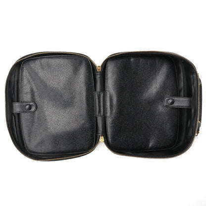 CHANEL Coco Mark Vanity 2WAY Handbag Caviar Skin Black Gold-Tone Hardware Pre-Owned - Vintage La Charme