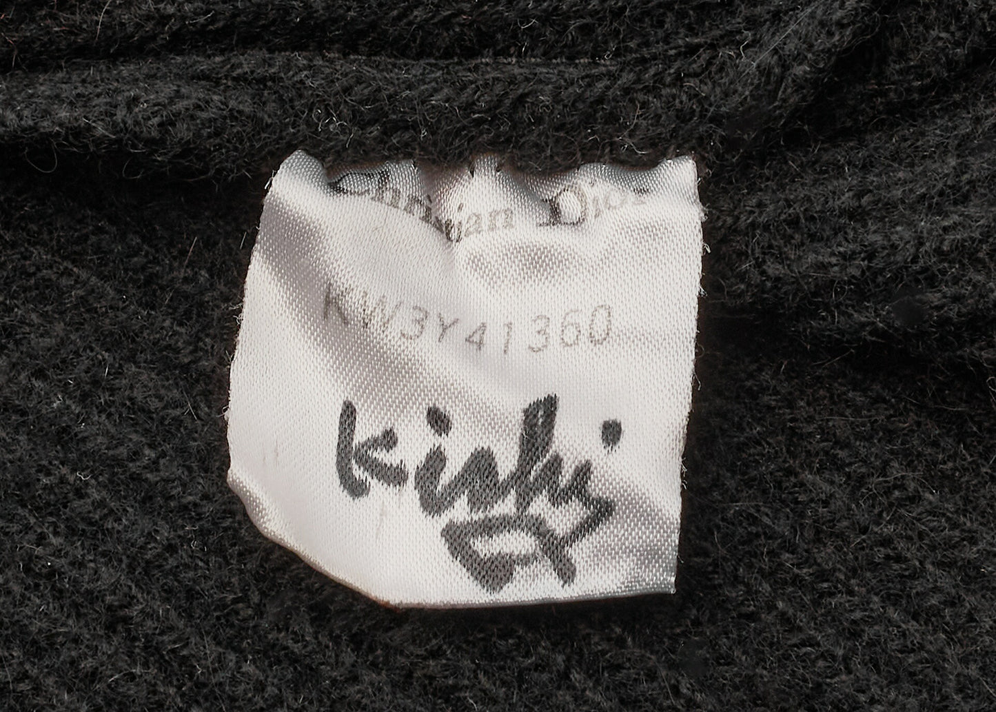 Dior Hooded Cardigan, Gilogo Button, Knit, Wool, Black, Silver-Tone Hardware, Pre-Owned - Vintage La Charme