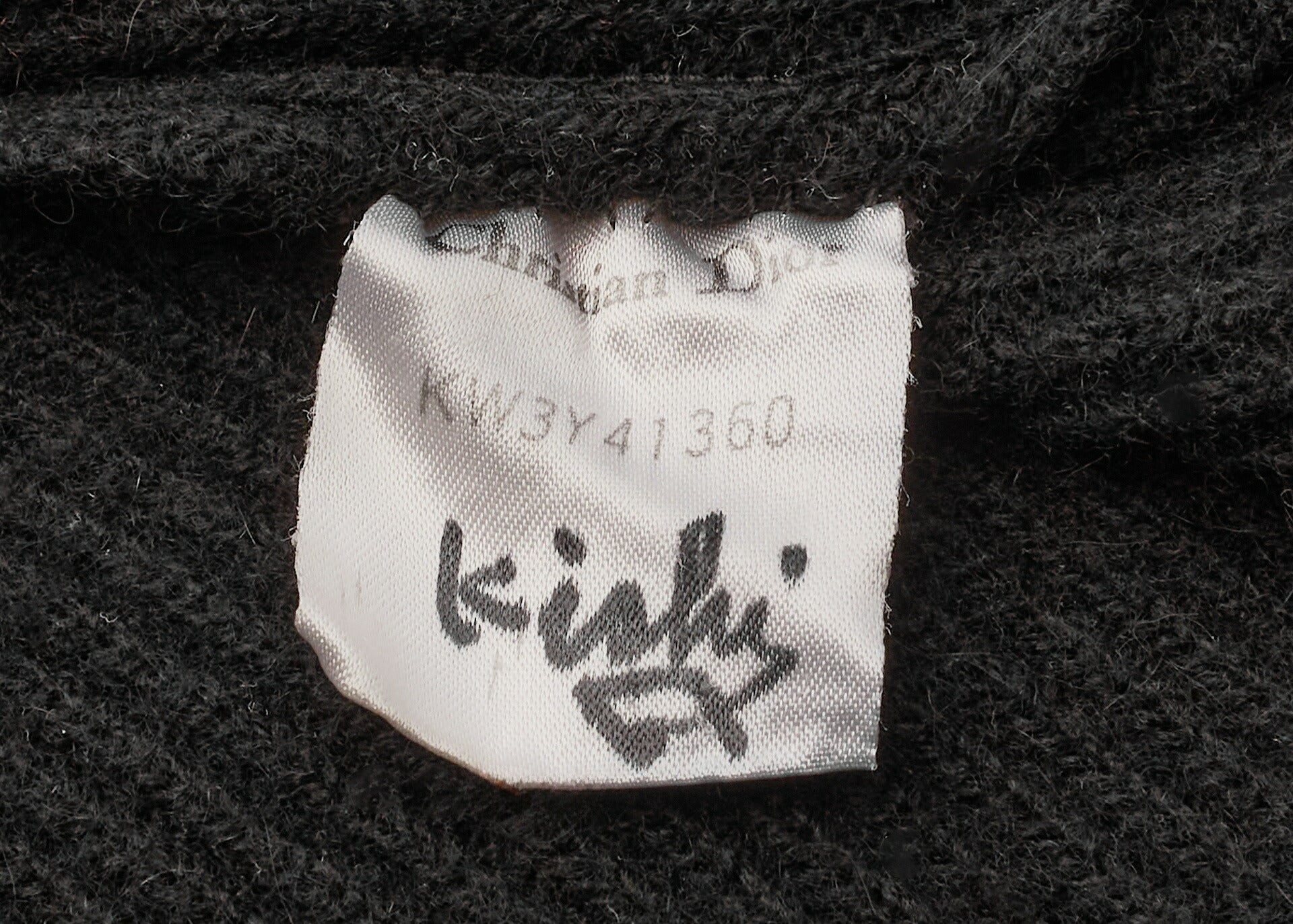 Dior Hooded Cardigan, Gilogo Button, Knit, Wool, Black, Silver-Tone Hardware, Pre-Owned - Vintage La Charme