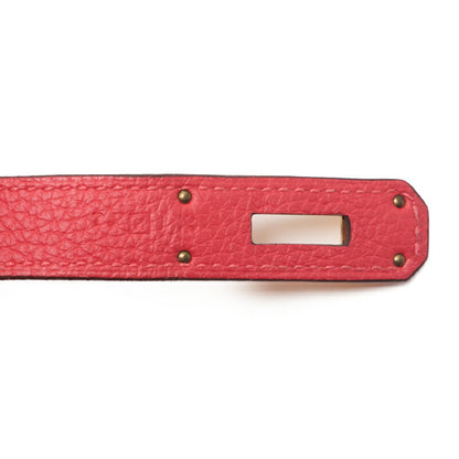 HERMES Shoulder Bag Saukery 22 Tryon Clemence Rose Jaipur Gold-Tone Hardware Pre-Owned - Vintage La Charme