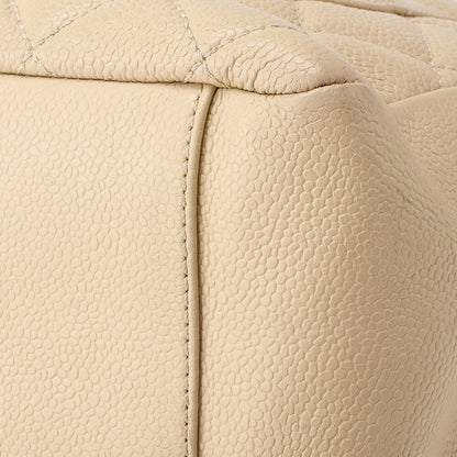 CHANEL Shoulder Tote Bag Matelasse Caviar Skin Beige Silver-Tone Hardware Pre-Owned - Vintage La Charme