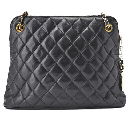CHANEL Shoulder Tote Bag Matelasse Lambskin Black Gold-Tone Hardware Pre-Owned - Vintage La Charme