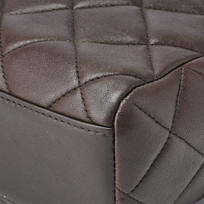 CHANEL Shoulder Tote Bag Matelasse Lambskin Brown Gold-Tone Hardware Pre-Owned - Vintage La Charme