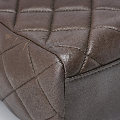 CHANEL Shoulder Tote Bag Matelasse Lambskin Brown Gold-Tone Hardware Pre-Owned - Vintage La Charme