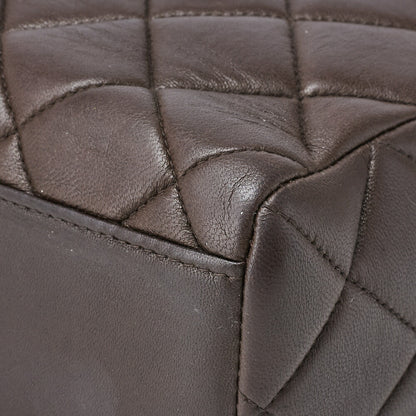 CHANEL Shoulder Tote Bag Matelasse Lambskin Brown Gold-Tone Hardware Pre-Owned - Vintage La Charme