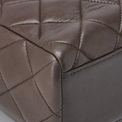 CHANEL Shoulder Tote Bag Matelasse Lambskin Brown Gold-Tone Hardware Pre-Owned - Vintage La Charme