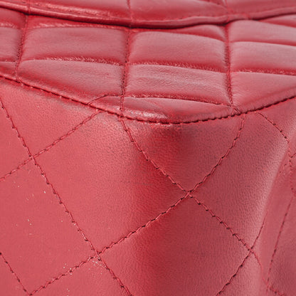CHANEL Shoulder Bag Matelasse Lambskin Red Gold-Tone Hardware Pre-Owned - Vintage La Charme
