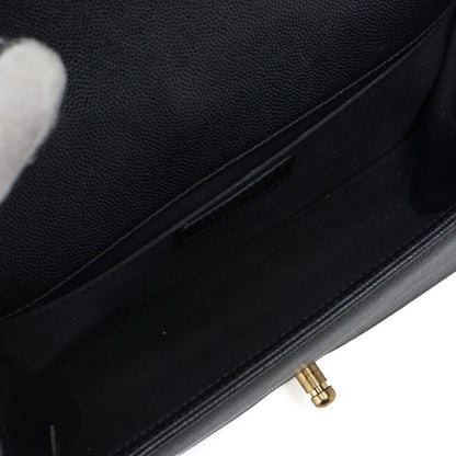 CHANEL Shoulder Tote Bag Matelasse Caviar Skin Black Gold-Tone Hardware Pre-Owned - Vintage La Charme