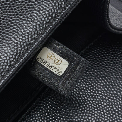 CHANEL Shoulder Tote Bag Matelasse Caviar Skin Black Gold-Tone Hardware Pre-Owned - Vintage La Charme