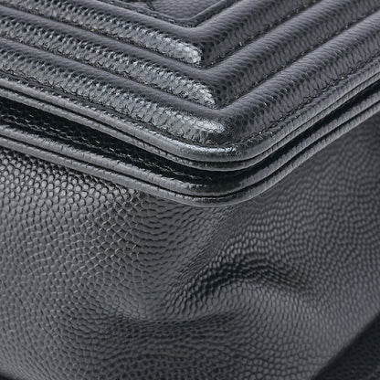 CHANEL Shoulder Tote Bag Matelasse Caviar Skin Black Gold-Tone Hardware Pre-Owned - Vintage La Charme